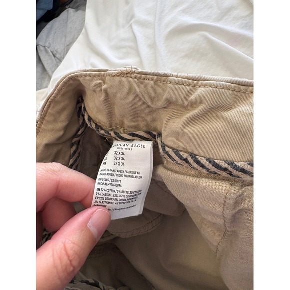 American Eagle Men's Slim Fit Flex Khaki Pants – Size 32x34 - Picture 6 of 6